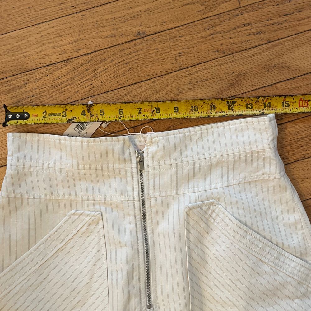 NWT Rebecca Tayor cream pinstriped skirt size 6 295$ retail‎ - Picture 4 of 7